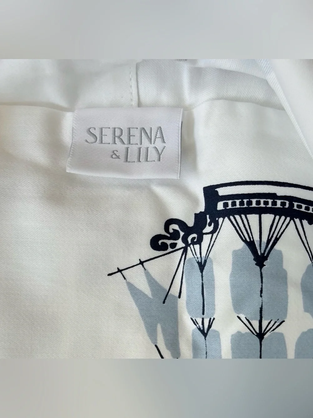 NIP RARE Serena and Lily Twin Blue Oceanside Cotton Sateen Sheet Set